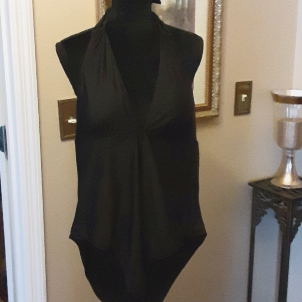 Zeraca black halter built-in bra 1 pc swimsuit stretch elastane size XL 18 NEW…